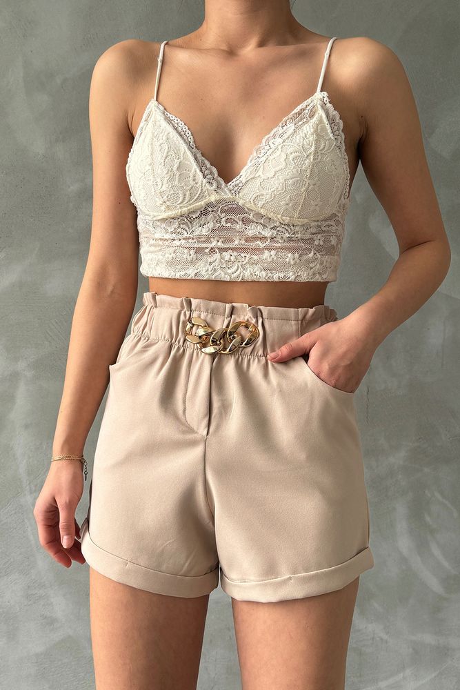 Belt Top Loop Pocket Shorts - Producer: Topshow - Wholesale Women Clothes - TheBS Women
