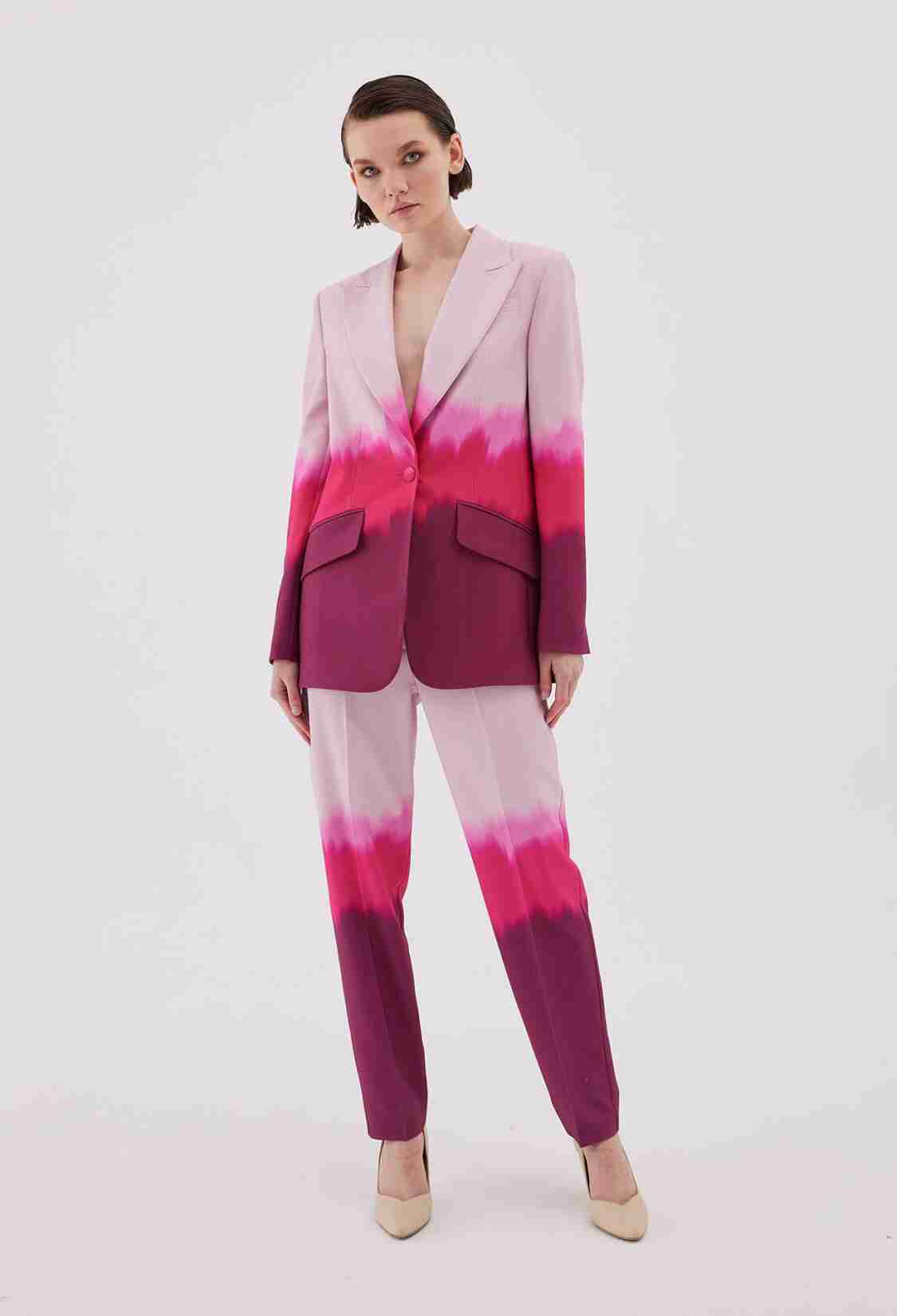 Gradient Detailed Fussia Jacket-Trousers Set - Brand: Juste - Women & Kids, Baby Clothes Wholesale - TheBS Women