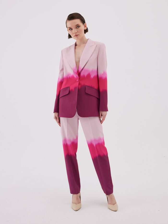Gradient Detailed Fussia Jacket-Trousers Set - Producer: Juste - Wholesale Women Clothes - TheBS Women