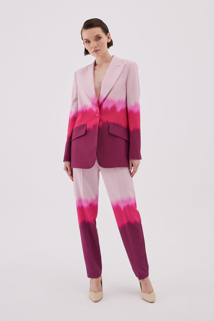 Gradient Detailed Fussia Jacket-Trousers Set - Brand: Juste - Women & Kids, Baby Clothes Wholesale - TheBS Women
