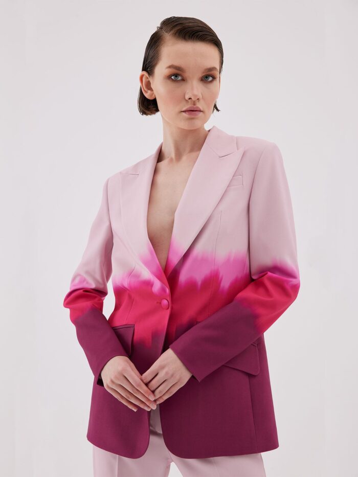 Gradient Detailed Fussia Jacket-Trousers Set - Producer: Juste - Wholesale Women Clothes - TheBS Women