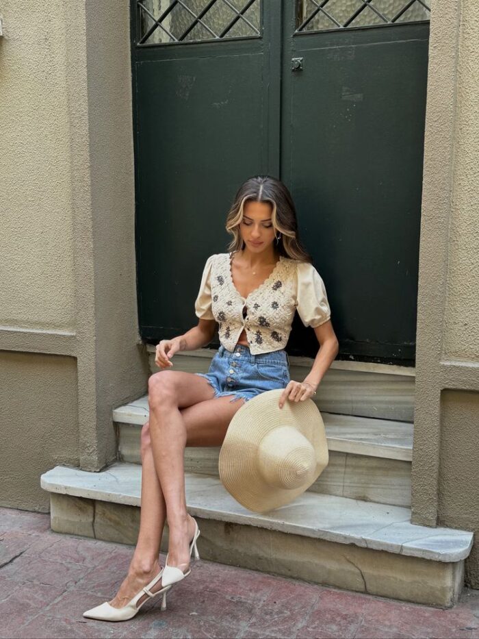 Embroidered Crochet Blouse - Producer: Topshow - Wholesale Women Clothes - TheBS Women
