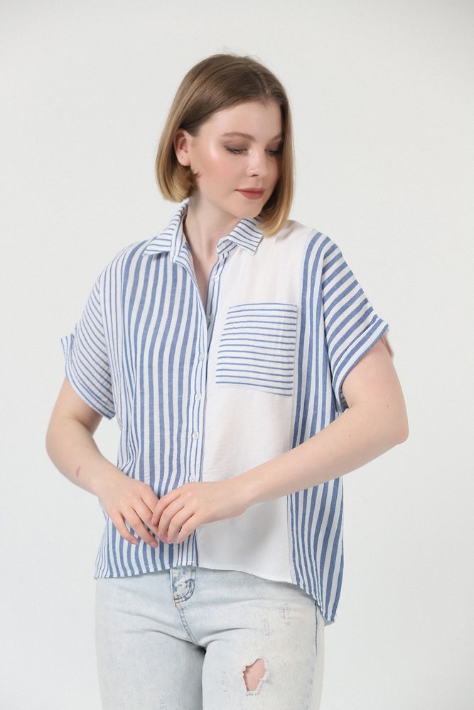 Striped Shirt - Producer: Topshow - Wholesale Women Clothes - TheBS Women