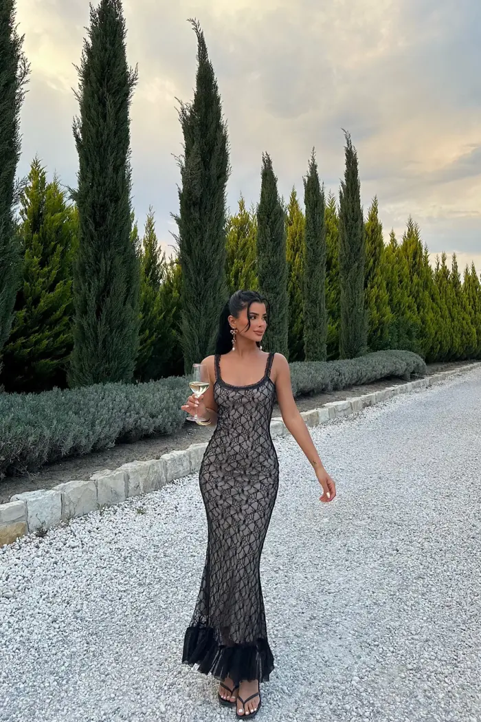Black Strappy Long Dress - Producer: EYYO ATELIER - Wholesale Women Clothes - TheBS Women