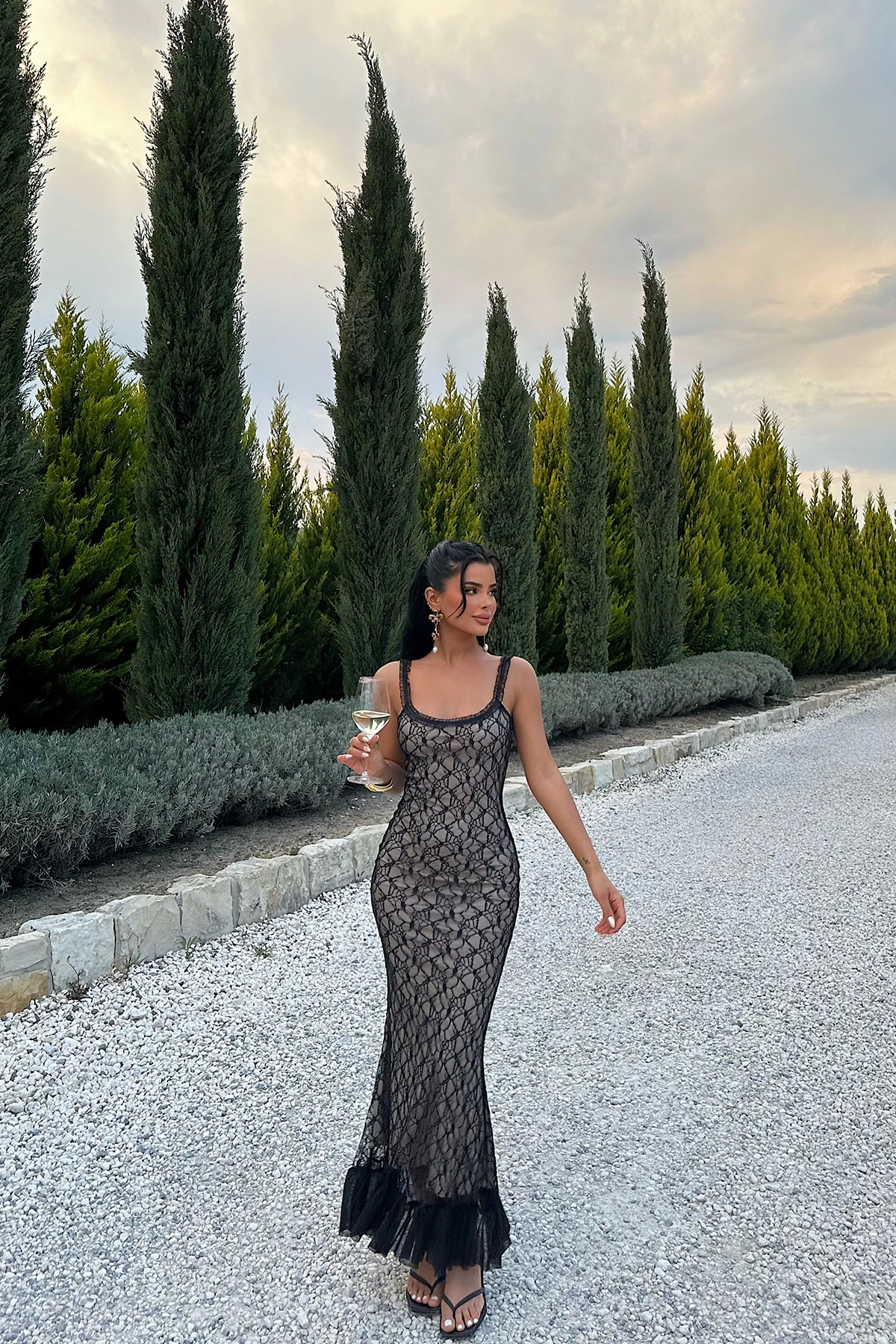 Black Strappy Long Dress - Producer: EYYO ATELIER - Wholesale Women Clothes - TheBS Women