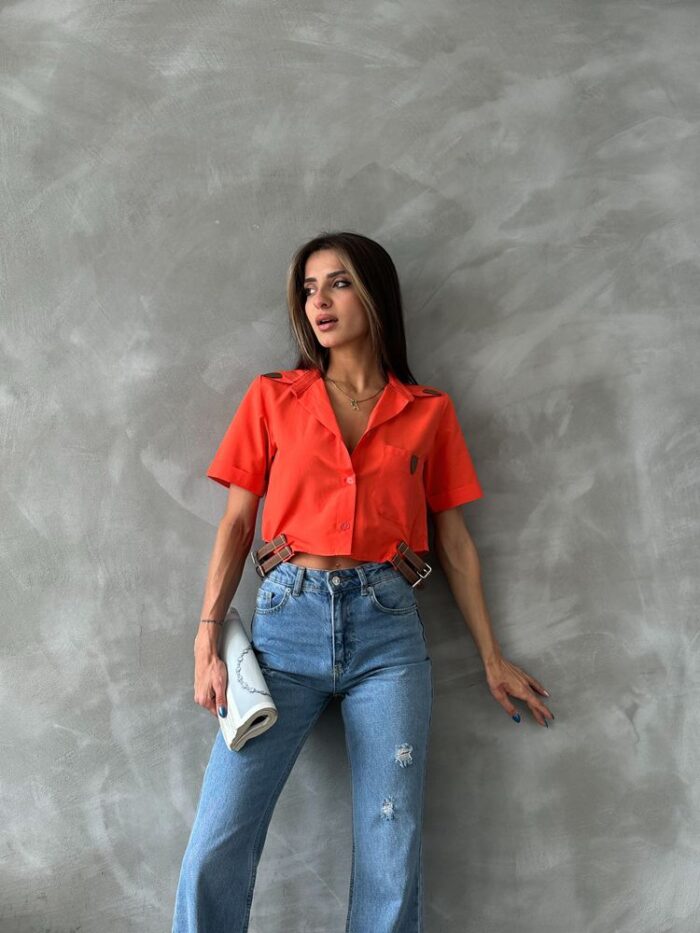 Belt Detailed Shirt - Producer: Topshow - Wholesale Women Clothes - TheBS Women