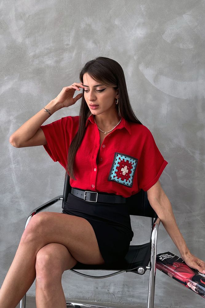 Floral Pocket Shirt - Producer: Topshow - Wholesale Women Clothes - TheBS Women