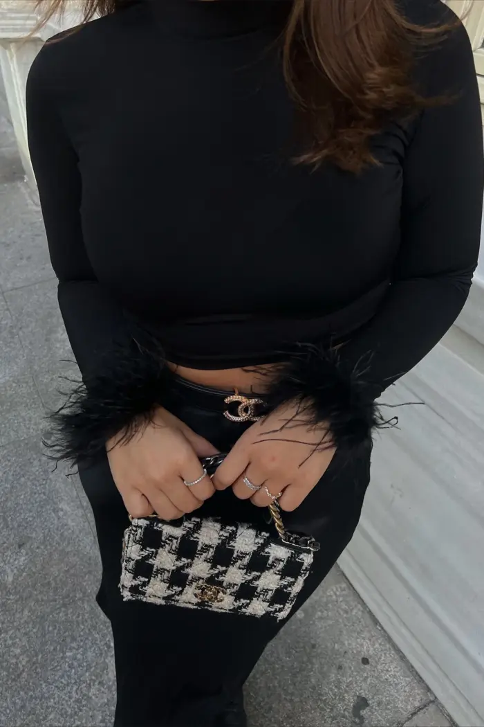 Sleeves Feather Detail Blouse - Producer: EYYO ATELIER - Wholesale Women Clothes - TheBS Women