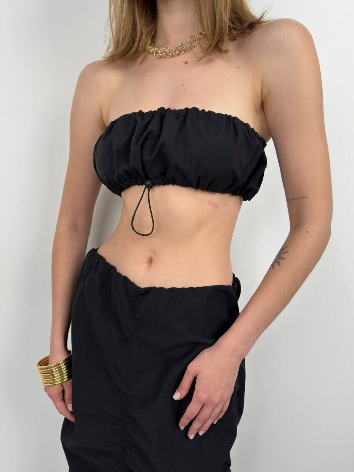 Elastic Detail Strapless Crop - Producer: Black Fashion - Wholesale Women Clothes - TheBS Women