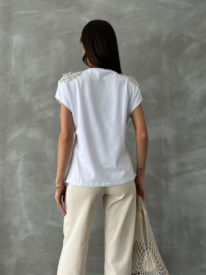 Shoulder Lace T-shirt - Producer: Topshow - Wholesale Women Clothes - TheBS Women