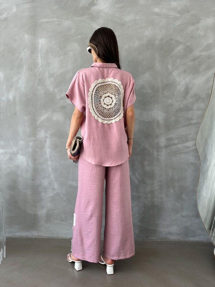 Powder Back Lace Detailed Shirt - Producer: Topshow - Wholesale Women Clothes - TheBS Women