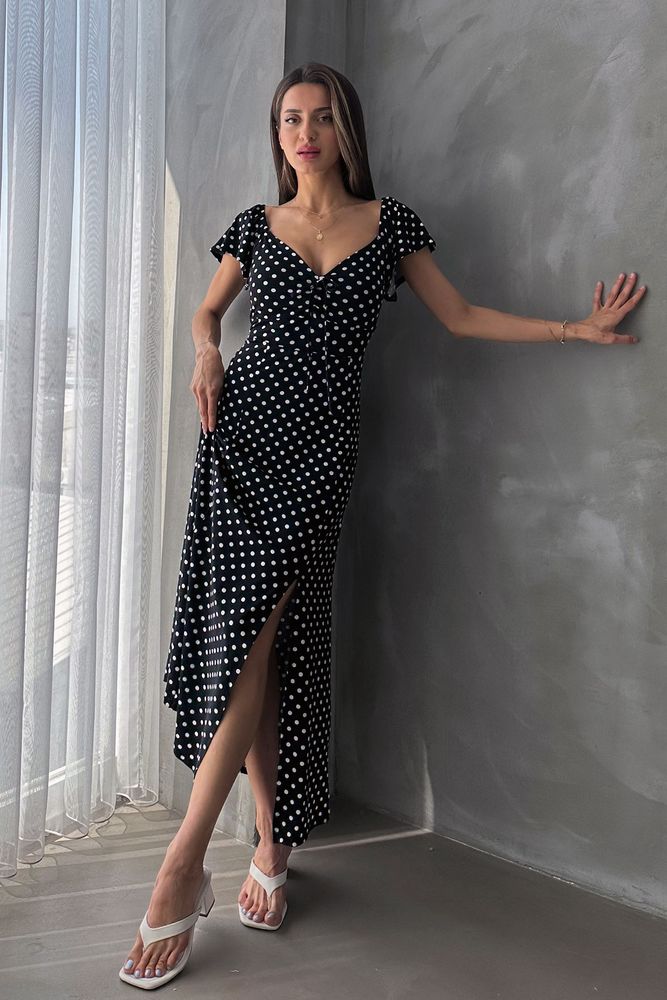 Polka Dot D 2714 Floral Printed Dress - Producer: Topshow - Wholesale Women Clothes - TheBS Women
