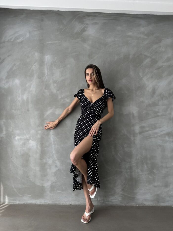 Polka Dot D 2714 Floral Printed Dress - Producer: Topshow - Wholesale Women Clothes - TheBS Women