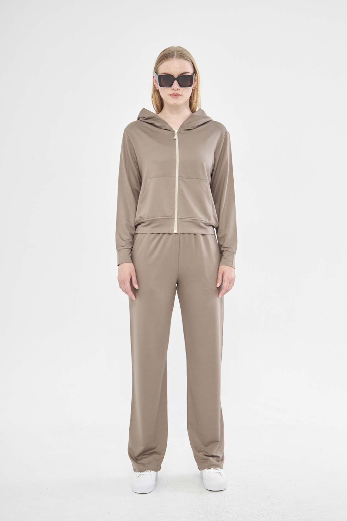 Lofly Zip Up Track Hoodie In Brown – Brand: Evable – Women & Kids, Baby Clothes Wholesale – TheBS Women