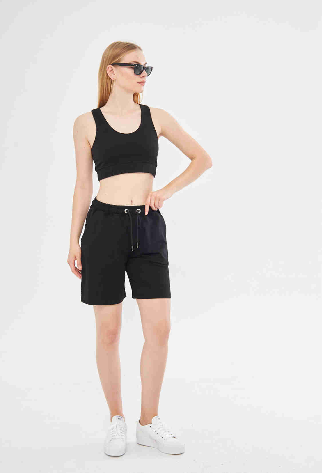 Bels Oversized Rope Belted High Waist Shorts In - Brand: Evable - Women & Kids, Baby Clothes Wholesale - TheBS Women