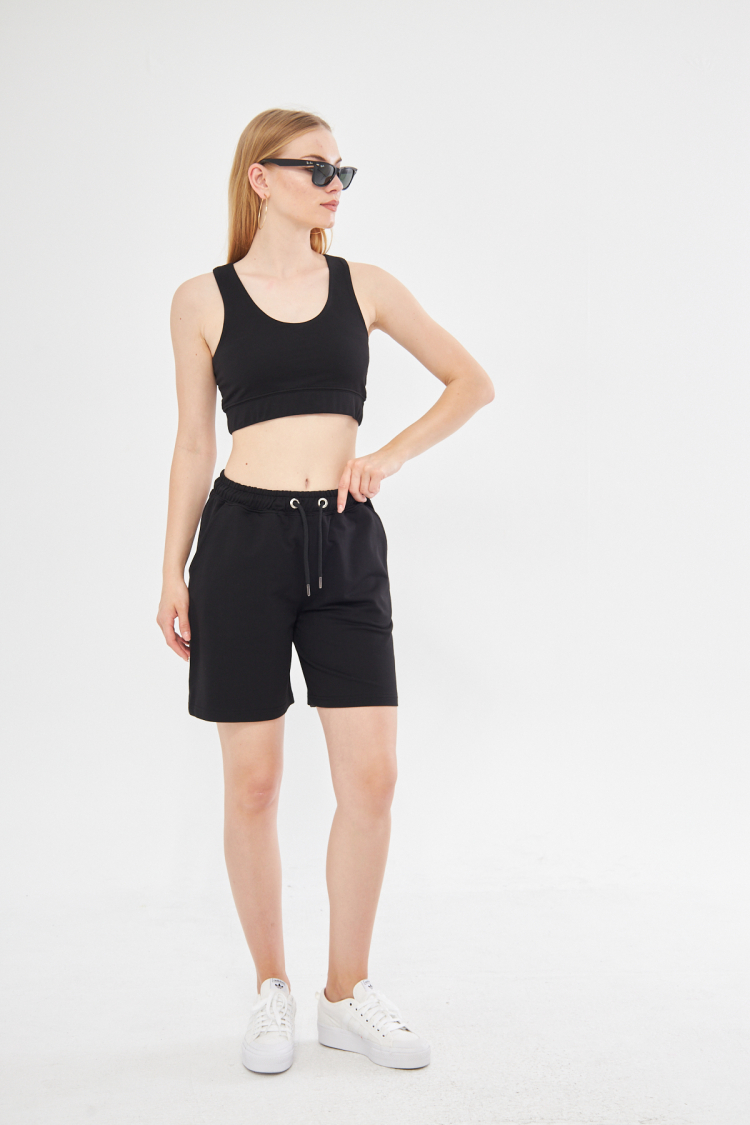 Bels Oversized Rope Belted High Waist Shorts In - Brand: Evable - Women & Kids, Baby Clothes Wholesale - TheBS Women