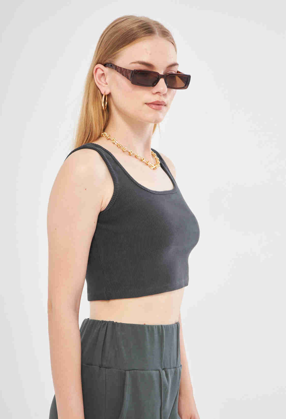Nena Strappy Cotton Crop Top In - Brand: Evable - Women & Kids, Baby Clothes Wholesale - TheBS Women