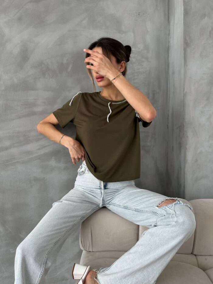 D 2629 Shepherd Stitched T-Shirt - Producer: Topshow - Wholesale Women Clothes - TheBS Women
