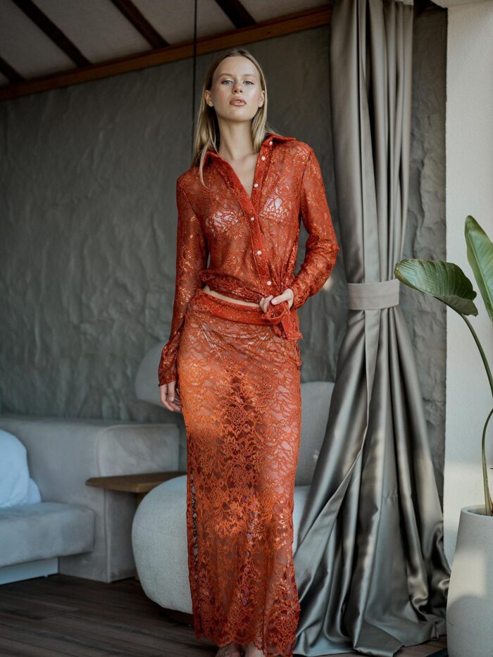 Gilded Lace Maxi Skirt - Producer: Juste - Wholesale Women Clothes - TheBS Women
