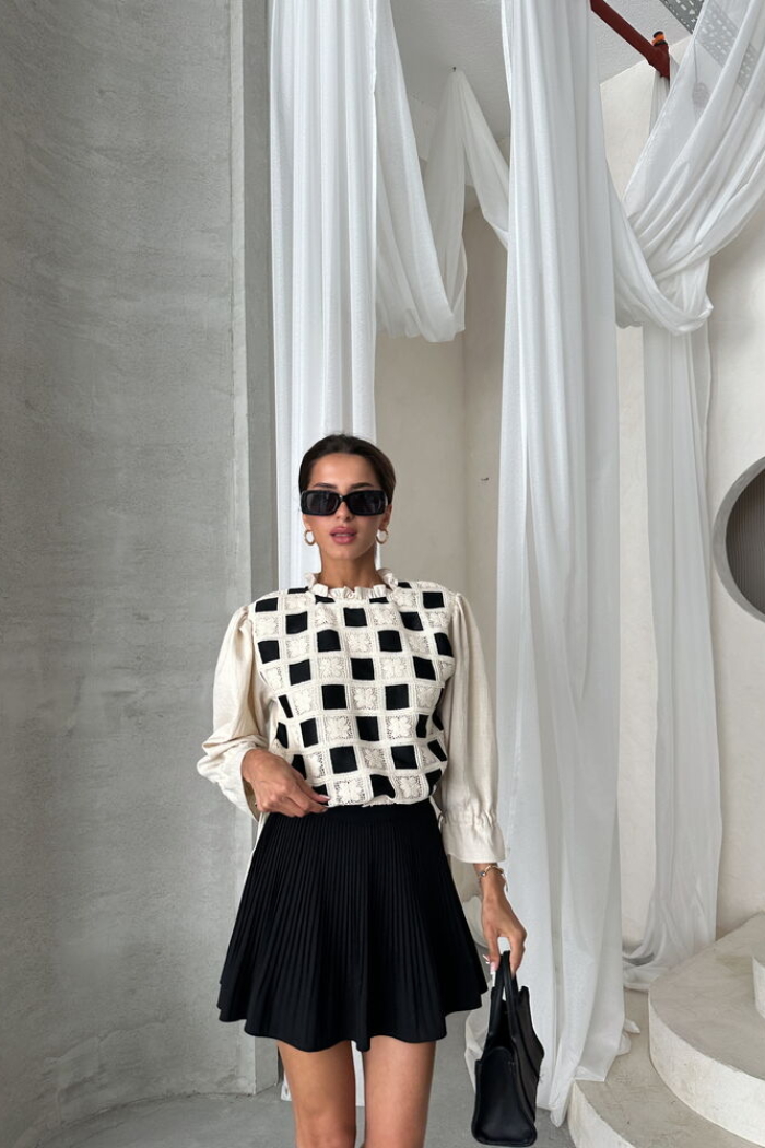 StoneLace Detailed Blouse - Producer: Topshow - Wholesale Women Clothes - TheBS Women