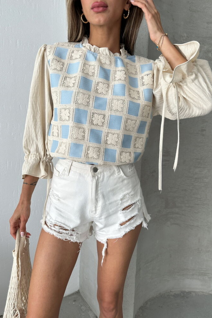 StoneLace Detailed Blouse - Producer: Topshow - Wholesale Women Clothes - TheBS Women