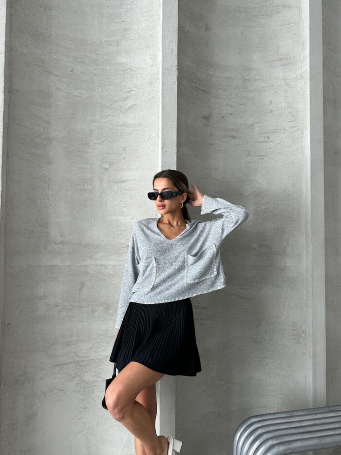Shepherd Stitched Knit Blouse - Producer: Topshow - Wholesale Women Clothes - TheBS Women