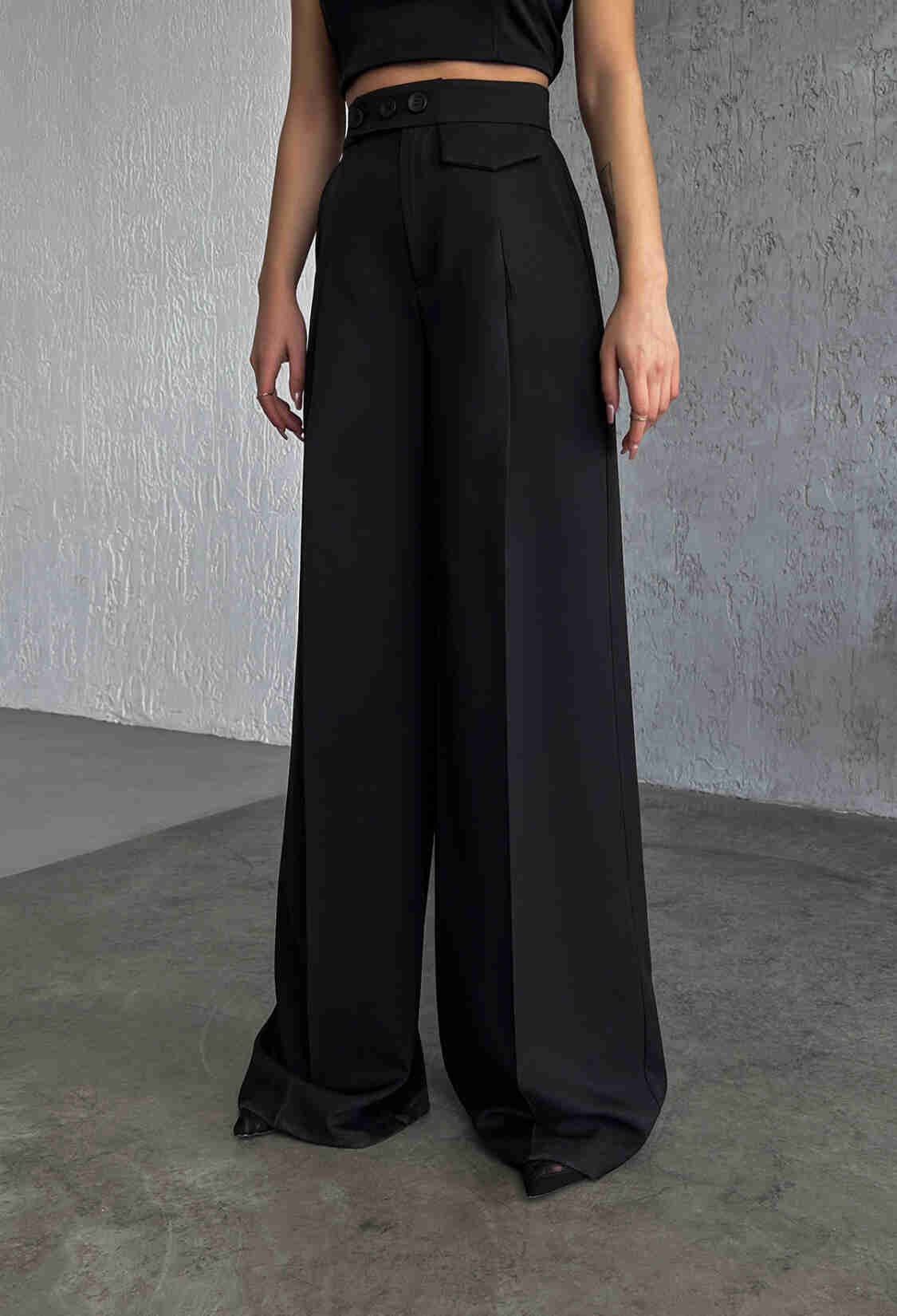 Three Button Detailed Trousers - Brand: Ouz Fashion - Women & Kids, Baby Clothes Wholesale - TheBS Women