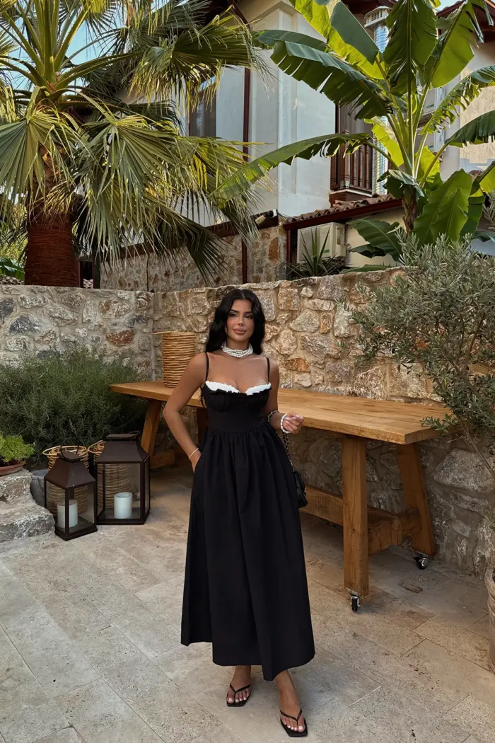 Black Strap Dress - Producer: EYYO ATELIER - Wholesale Women Clothes - TheBS Women