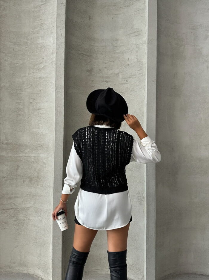 Hair Braided V Neck Blouse - Producer: Topshow - Wholesale Women Clothes - TheBS Women