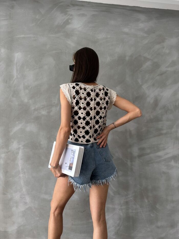 Stone Black Buttoned Vest - Producer: Topshow - Wholesale Women Clothes - TheBS Women