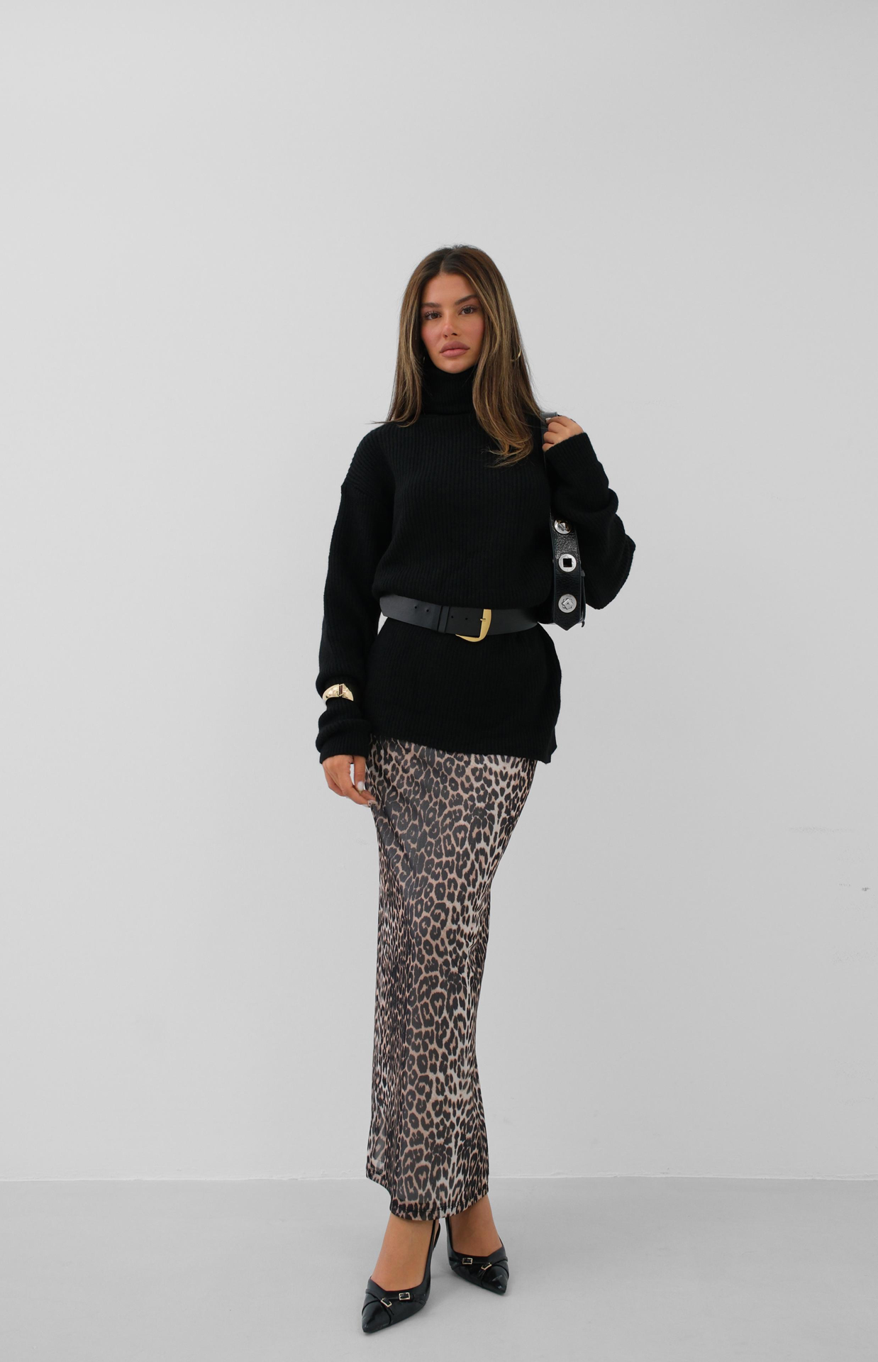 Oversize Turtleneck Knit Tunic - Producer: Black Fashion - Wholesale Women Clothes - TheBS Women