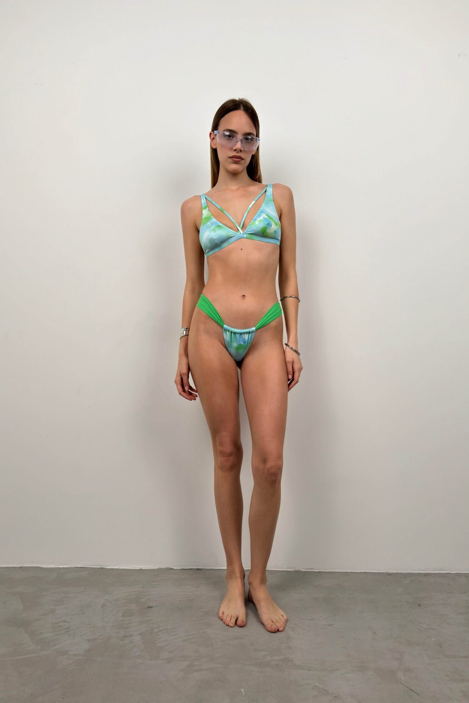 Piping Detail Pleated Bikini Suit - Producer: Black Fashion - Wholesale Women Clothes - TheBS Women