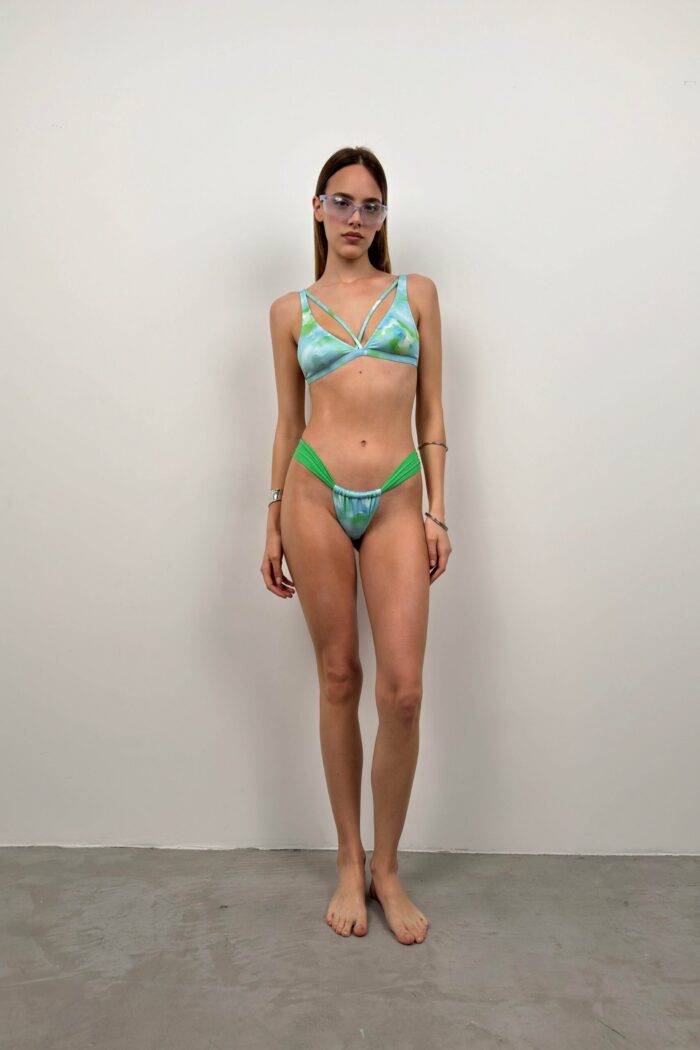 Piping Detail Pleated Bikini Suit - Producer: Black Fashion - Wholesale Women Clothes - TheBS Women