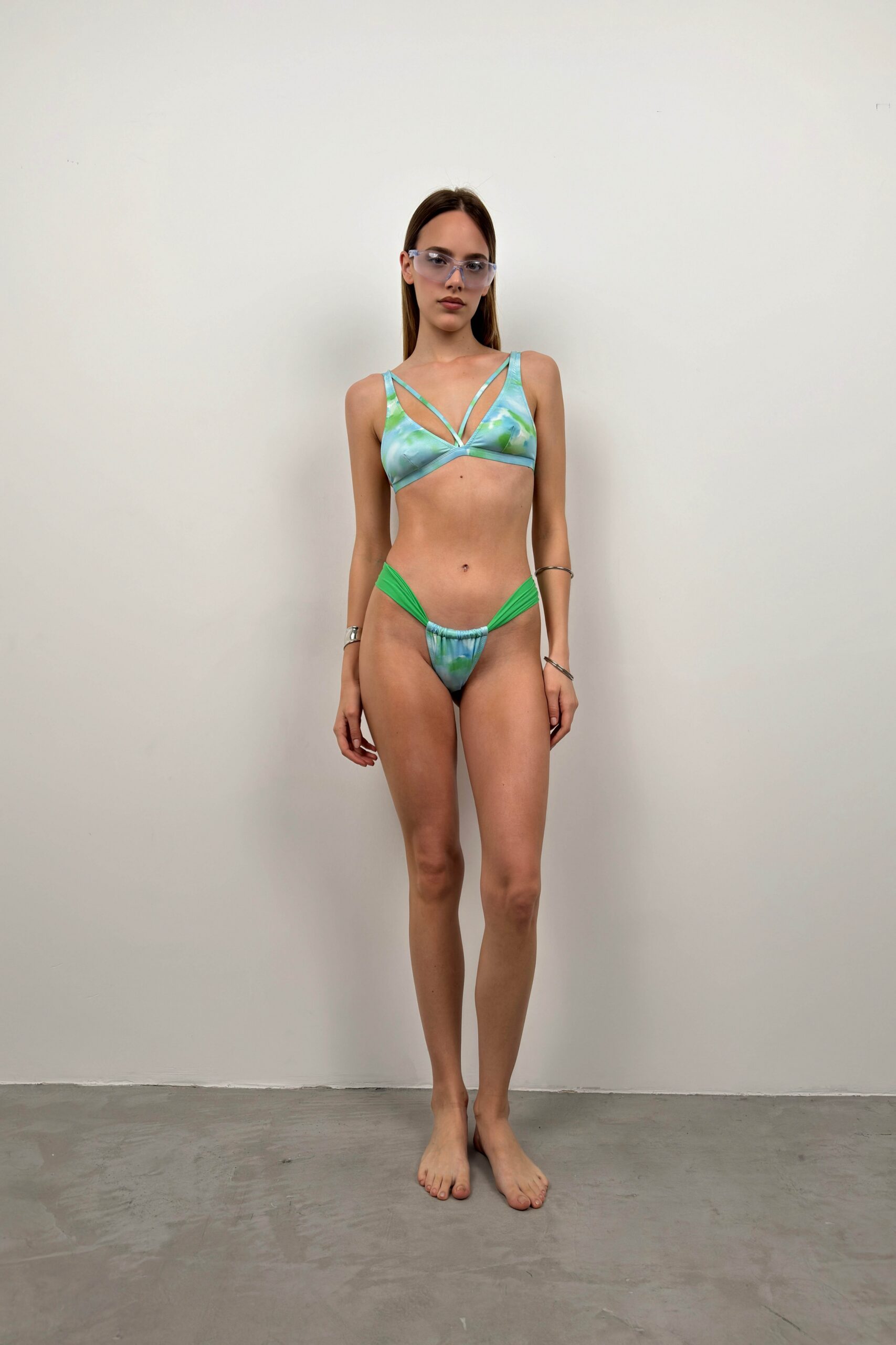 Piping Detail Pleated Bikini Suit - Producer: Black Fashion - Wholesale Women Clothes - TheBS Women