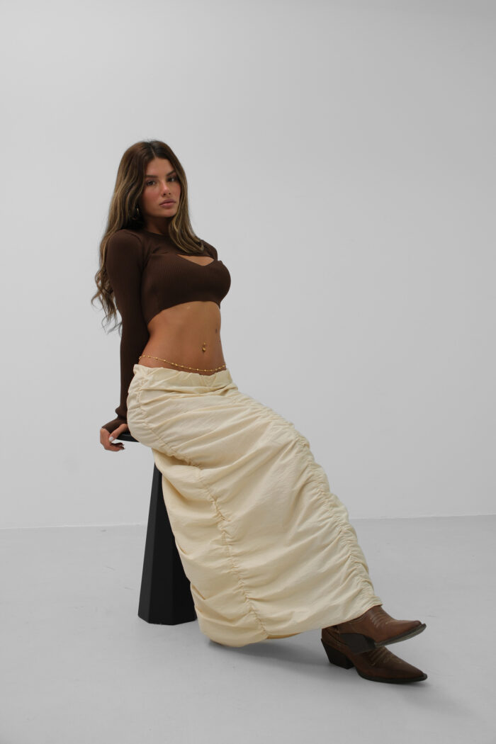 Ruffle Detail Maxi Skirt - Producer: Black Fashion - Wholesale Women Clothes - TheBS Women