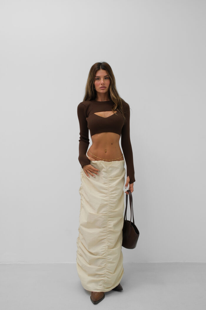 Ruffle Detail Maxi Skirt - Producer: Black Fashion - Wholesale Women Clothes - TheBS Women