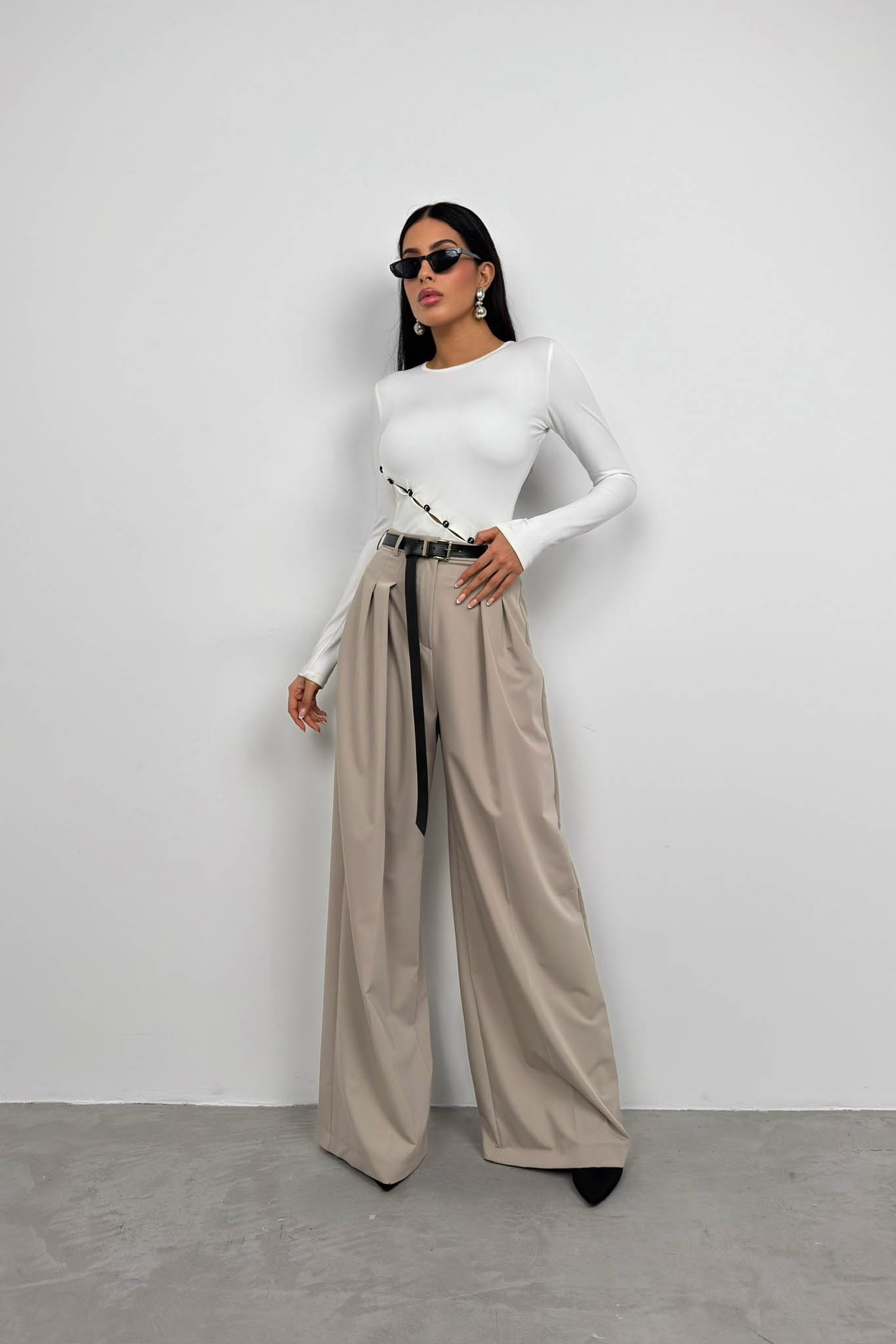 Asymmetric Button Detail Blouse - Producer: Black Fashion - Wholesale Women Clothes - TheBS Women
