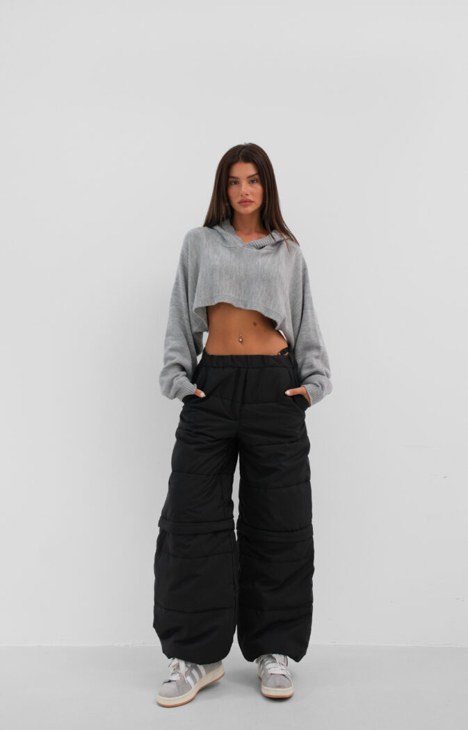 Zipper Detail Quilted Trousers - Producer: Black Fashion - Wholesale Women Clothes - TheBS Women