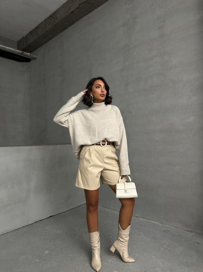 Belted Leather Shorts - Producer: Topshow - Wholesale Women Clothes - TheBS Women