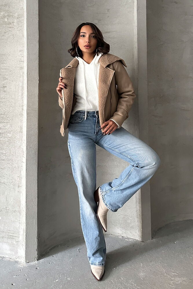 DarkZippered Leather Wholesale Coat - Producer: Topshow - Wholesale Women Clothes - TheBS Women