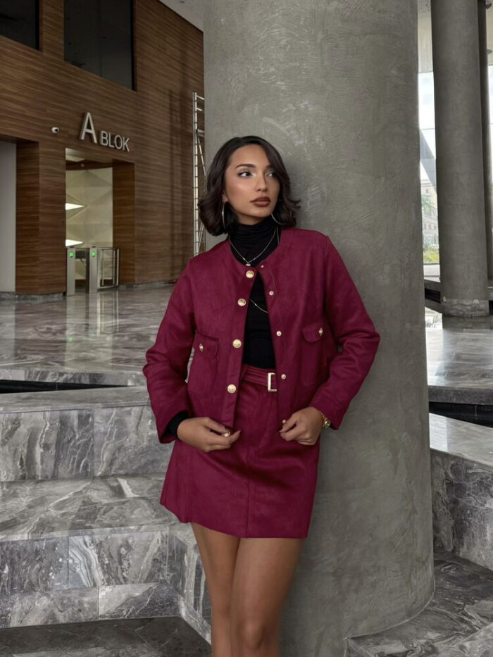 Suede Pocket Jacket - Producer: Topshow - Wholesale Women Clothes - TheBS Women