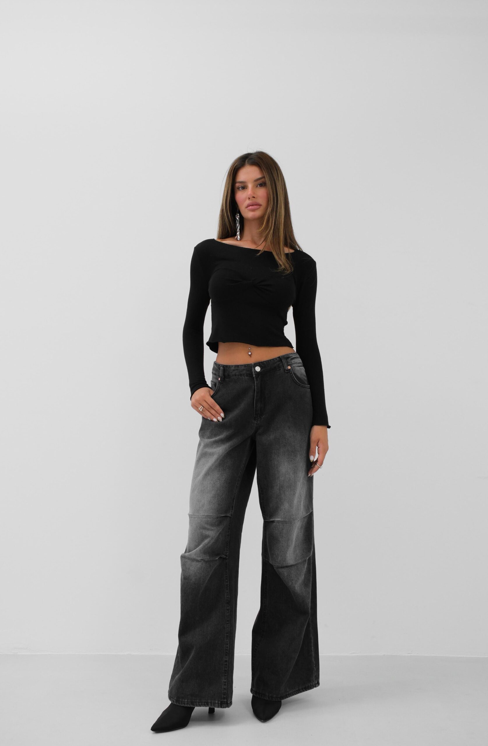 Chest Knot Detail Blouse - Producer: Black Fashion - Wholesale Women Clothes - TheBS Women