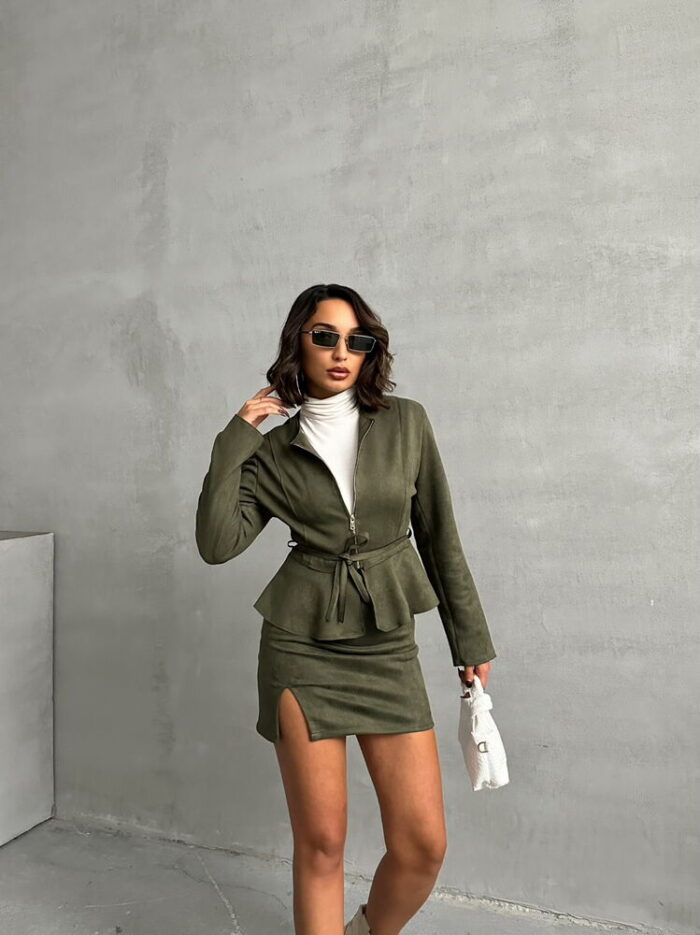 Suede Zippered Blouse - Producer: Topshow - Wholesale Women Clothes - TheBS Women