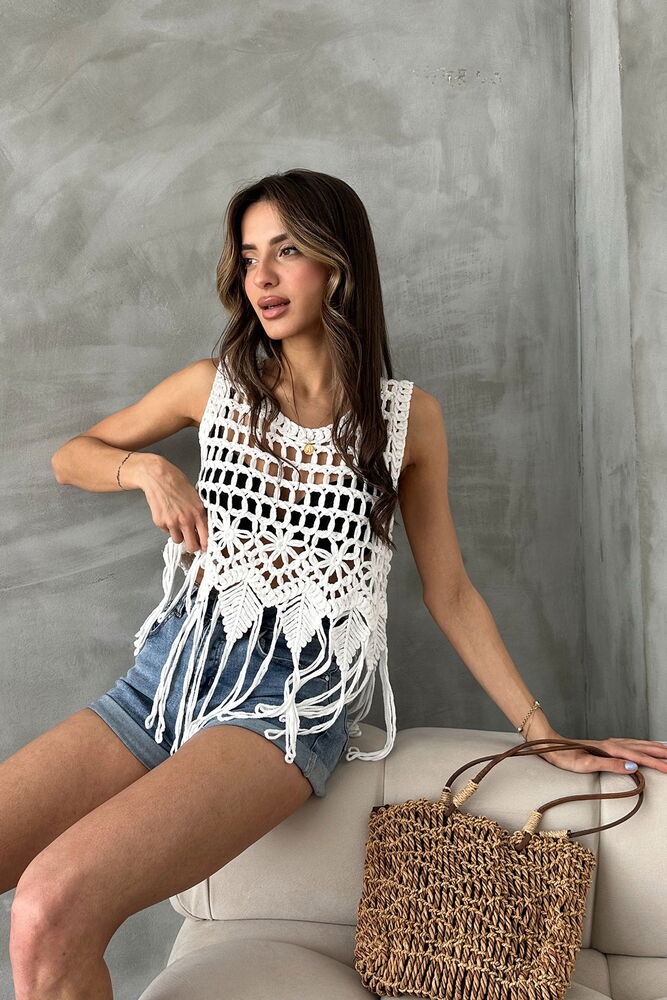 Cream Net Blouse - Producer: Topshow - Wholesale Women Clothes - TheBS Women