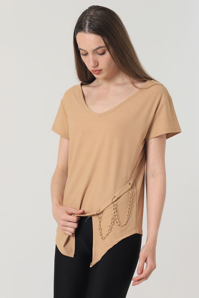 V-Neck Chain Blouse - Producer: Topshow - Wholesale Women Clothes - TheBS Women