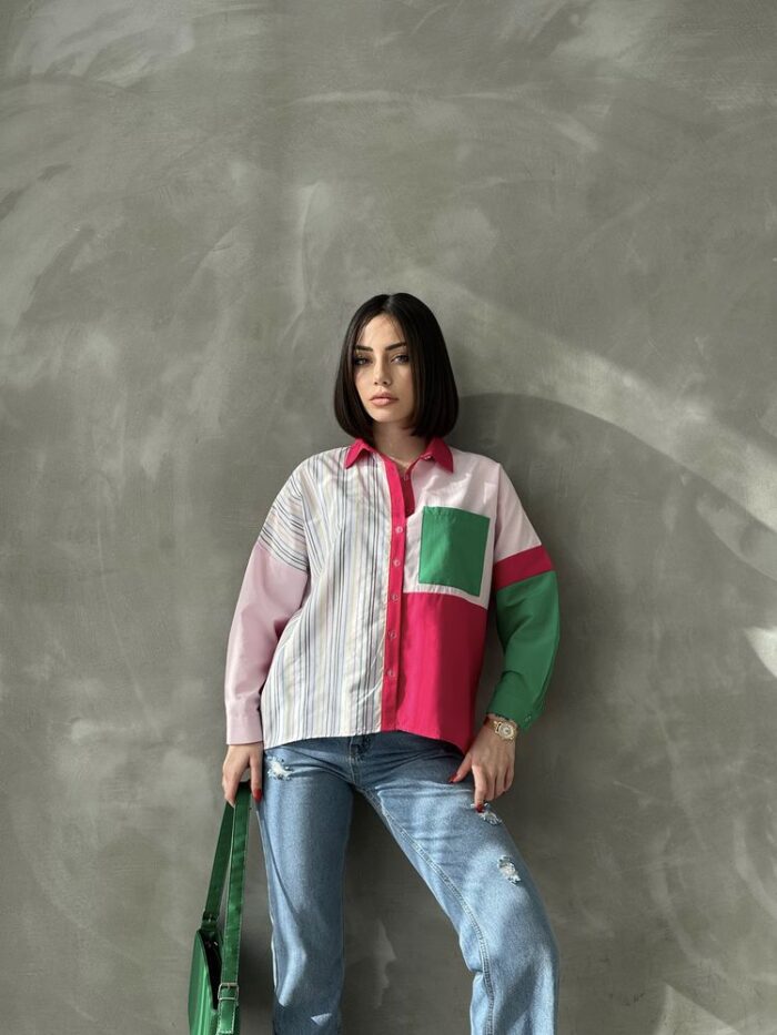 Colorful Striped Striped Piece Shirt - Producer: Topshow - Wholesale Women Clothes - TheBS Women