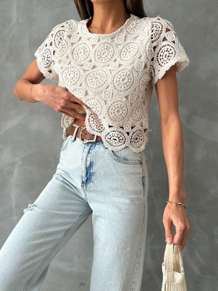 Guipure Evening Dress Blouse - Producer: Topshow - Wholesale Women Clothes - TheBS Women