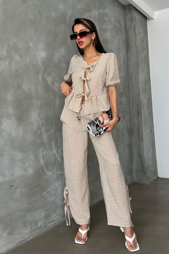 Gingham Trousers - Producer: Topshow - Wholesale Women Clothes - TheBS Women