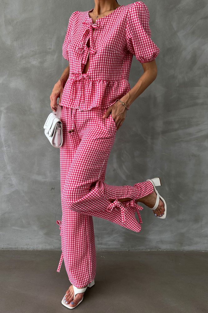 Gingham Trousers - Producer: Topshow - Wholesale Women Clothes - TheBS Women