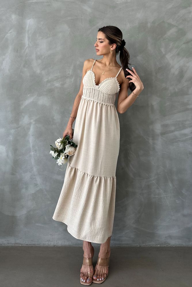 Strappy V-Neck Full-Length Dress - Producer: Topshow - Wholesale Women Clothes - TheBS Women